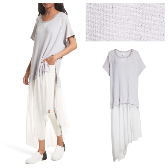 🆕Free People Short Sleeve Thermal Knit Mesh Top - Picture 4 of 8